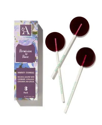 Amborella Organics Permission to Pause Lollipops, 3 Seed-Bearing Lollipops, Set of 4