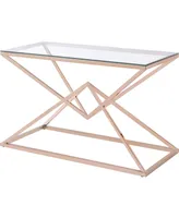 Triala Glass Top Console Table - Gold