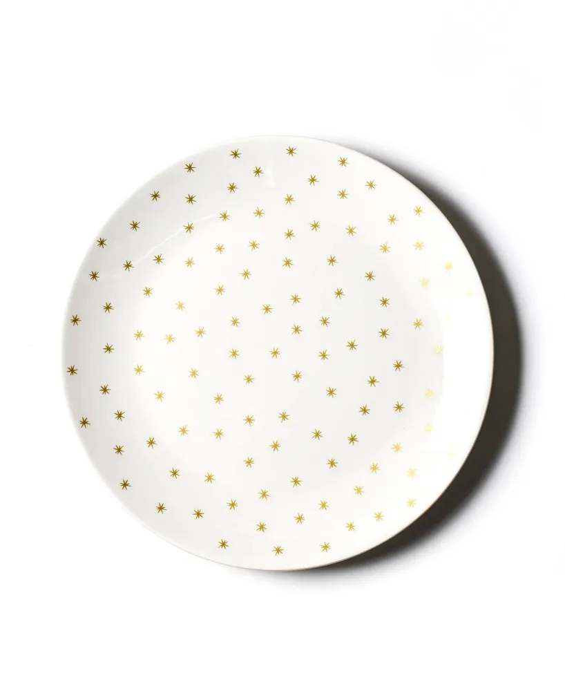 Coton Colors Neutral Nativity Gold Star Dinner Plate