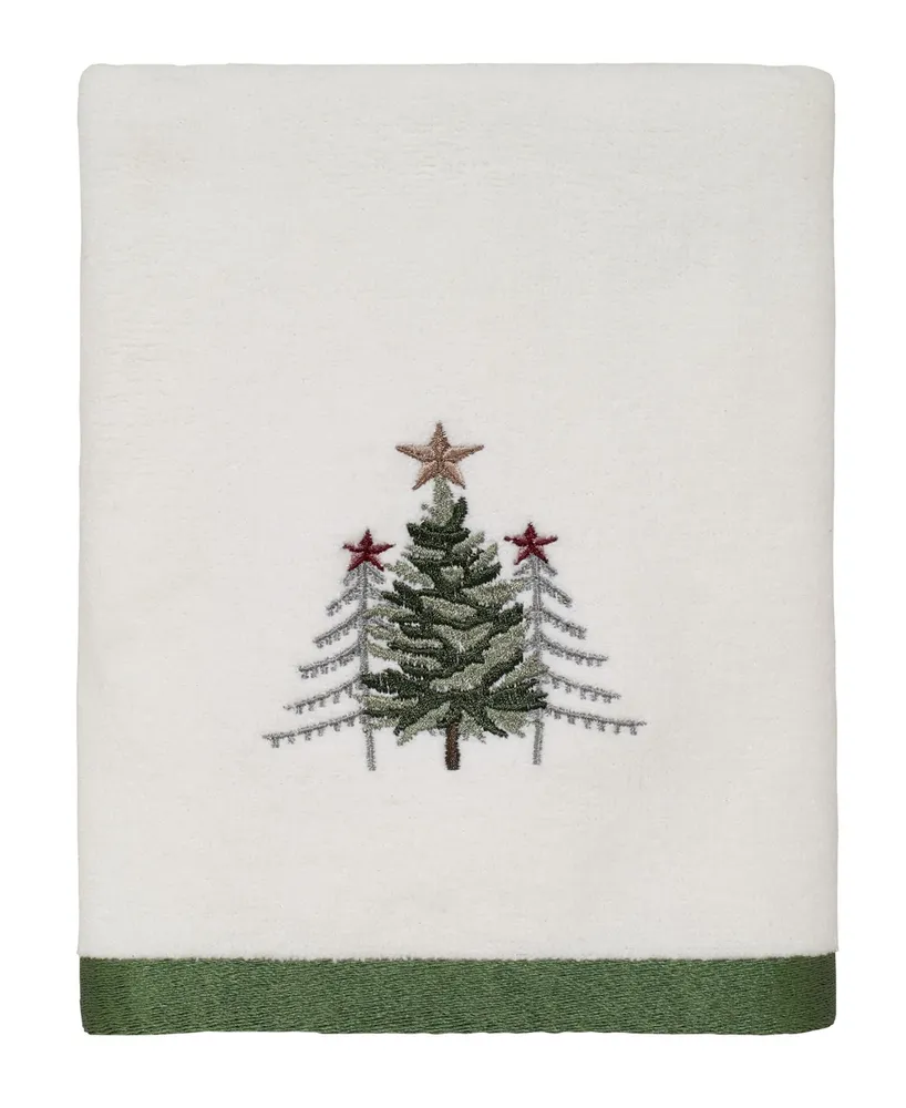 Avanti Trees with Gold Star Holiday Hand Towel, 16" x 30"