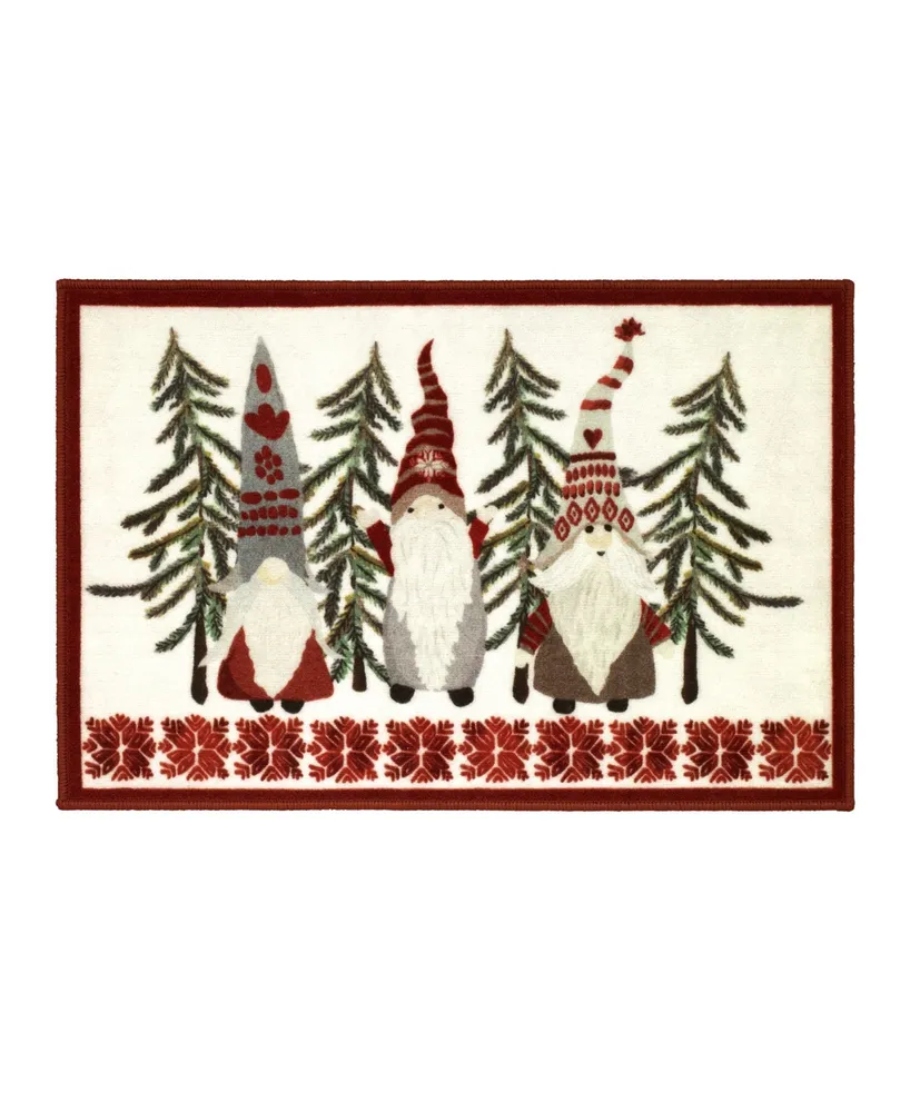 Avanti Christmas Gnomes Holiday Bath Rug, 20" x 30"