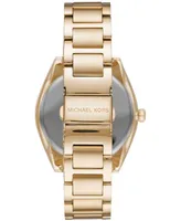 Michael Kors Women's Janelle Gold-Tone Stainless Steel Bracelet Watch 42mm