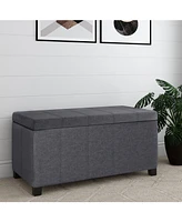 Simpli Home Dover Storage Ottoman Bench