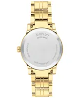 Movado Women's Swiss Gold Pvd Stainless Steel Bracelet Watch 28mm