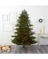 Nearly Natural South Carolina Spruce Real Touch Artificial Christmas Tree with 650 Multifunction Warm Led Lights with Instant Connect Technology and 1