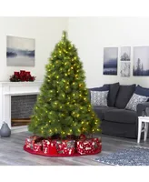 Nearly Natural Scotch Pine Artificial Christmas Tree with 350 Clear Led Lights