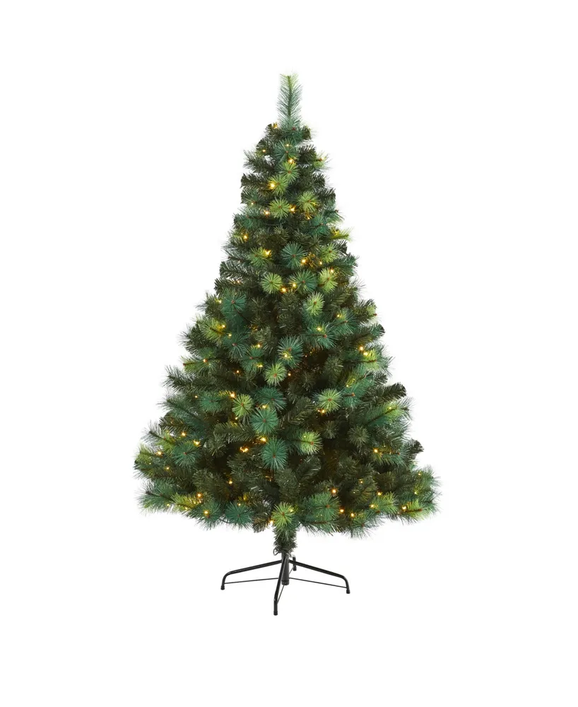 Nearly Natural Assorted Scotch Pine Artificial Christmas Tree with 250 Led Lights