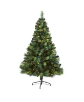 Nearly Natural Assorted Scotch Pine Artificial Christmas Tree with 250 Led Lights