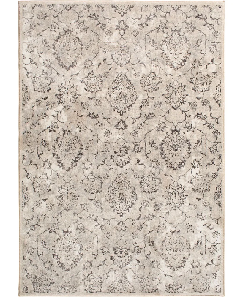 Portland Textiles Alexia Tago Silver 7'10" x 9'10" Area Rug