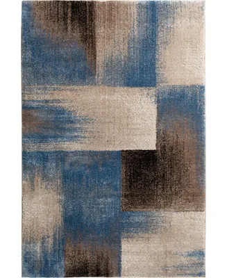 Portland Textiles Urban Exposure Flame Blue 5' x 7'6" Area Rug