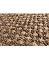 Portland Textiles Napoli Large Basket Multi 5'3" x 7'7" Outdoor Area Rug