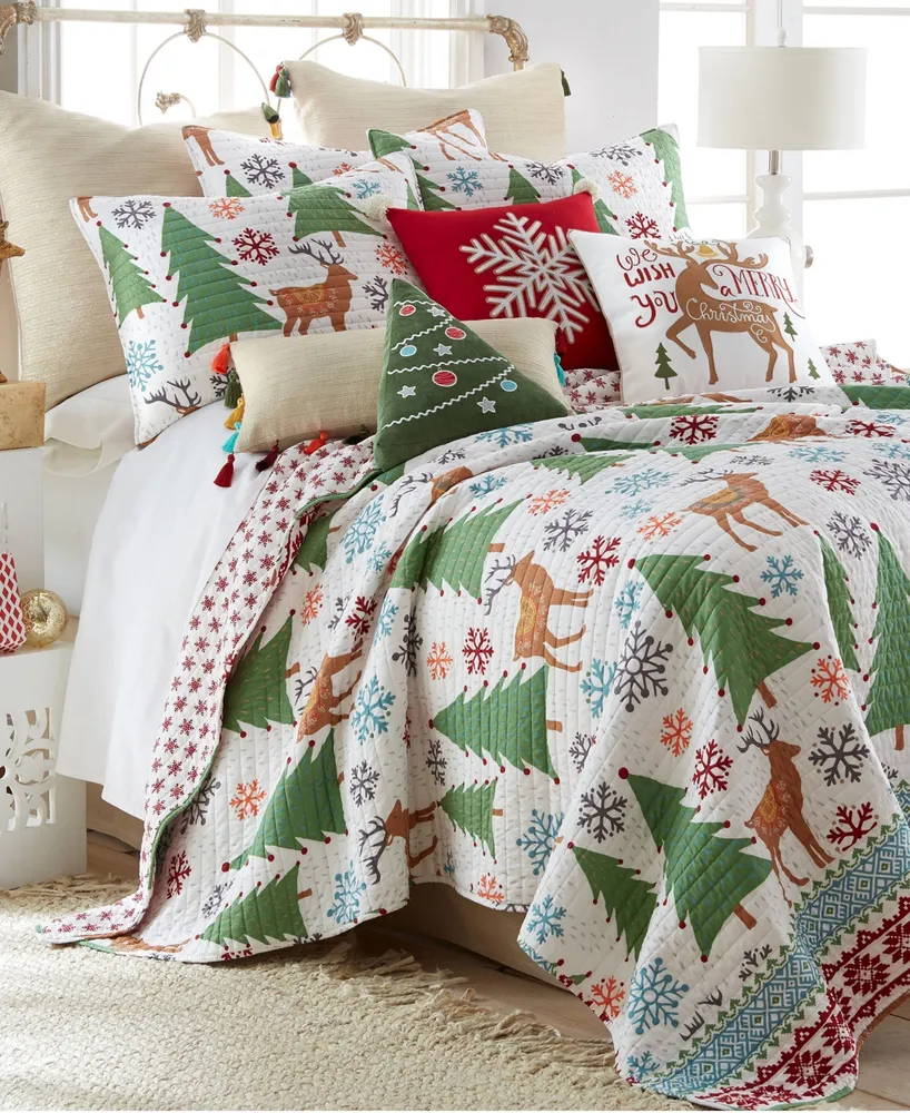 Levtex Tinsel Festive Forest Reversible -Pc. Quilt Set