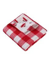 Levtex Christmas Road Trip Gingham Quilted Throw, 50" x 60"