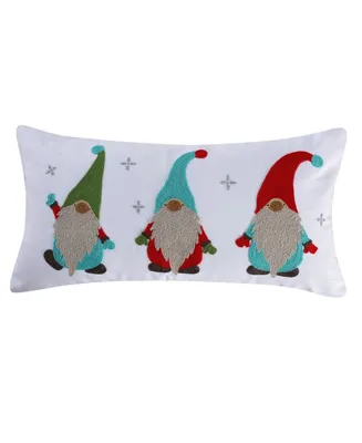 Levtex Let It Snow Christmas Gnomes Decorative Pillow, 12" x 24"