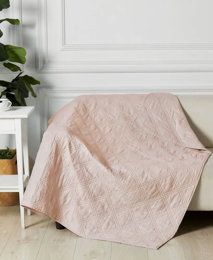 Levtex Washed Linen Reversible Quilted Throw, 50" x 60"