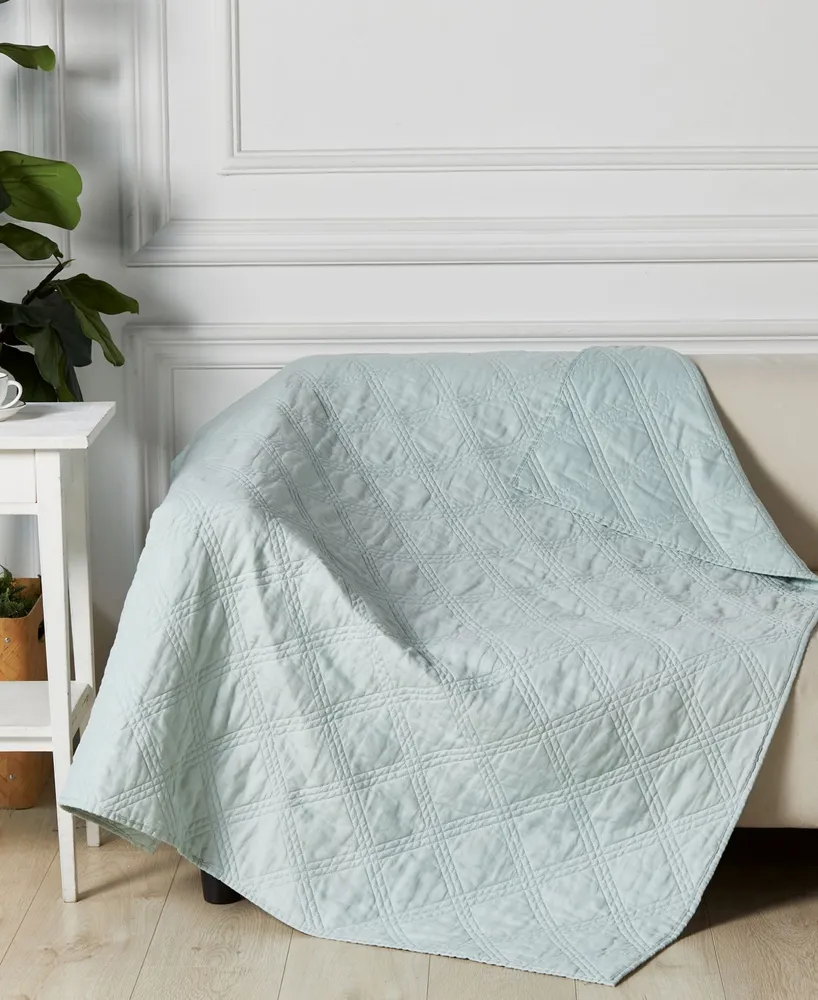 Levtex Washed Linen Quilted Throw, 50 x 60