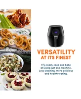 EliteElite Gourmet Digital 5.3 Qt Electric Hot Air Fryer with Xl Capacity 1350W