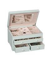 Mele Co. Bianca Wooden Jewelry Box in Seafoam Finish
