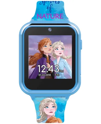 Accutime Kid's Frozen 2 Blue Silicone Strap Touchscreen Smart Watch 46x41mm
