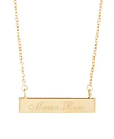 brook & york 14K Gold Plated Mama Bear Bar Necklace - Gold