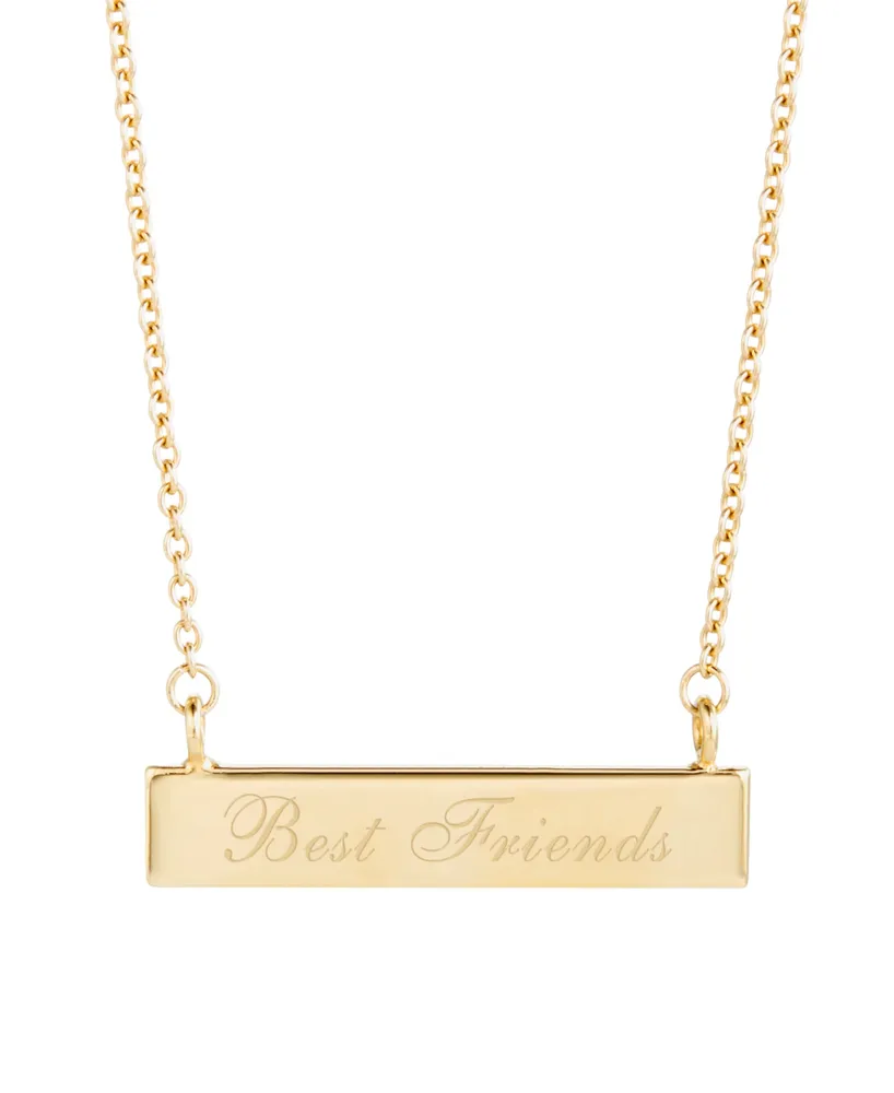 brook & york 14K Gold Plated Best Friends Bar Necklace - Gold