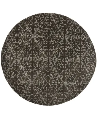 Martha Stewart Collection Strolling Garden MSR3258C Coffee 6' x 6' Round Area Rug