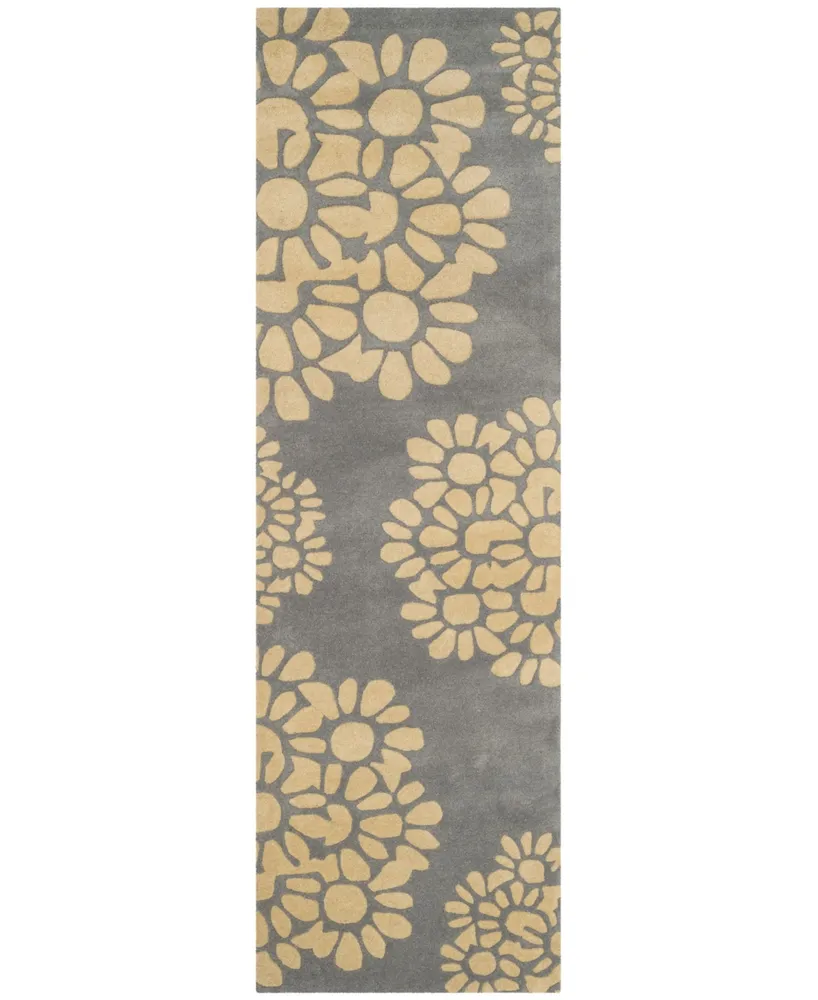 Martha Stewart Collection 4730 MSR4730B Gray/Gold 2'3" x 8' Runner Rug