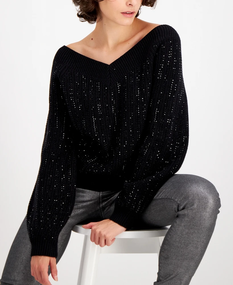 INC Embellished Sweater, Created for Macy's