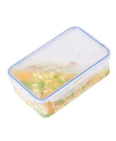 Lock n Lock Easy Essentials On the Go Meals Divided Rectangular Food Storage Containers, 34-Ounce, Set of 3