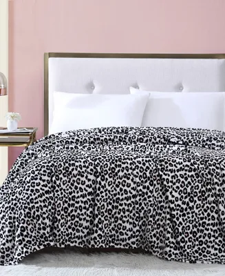 Betsey Johnson Betsey's Leopard Ultra Soft Plush Blanket, Twin