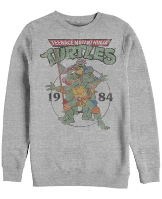 Fifth Sun Men's Teenage Mutant Ninja Turtles Group Elite Crew Fleece Pullover T-shirt