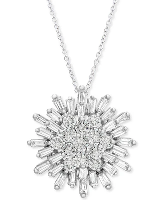 Wrapped Love Diamond Starburst 20" Pendant Necklace (1-1/2 ct. t.w.) 14k White Gold or Yellow Gold, Created for Macy's