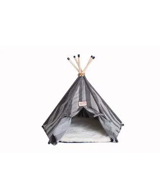 Armarkat Cat Bed Teepee Style with Striped Pattern