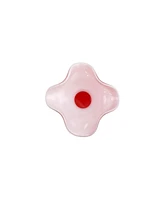 Vietri Hibiscus Glass Red Small Fluted Vase