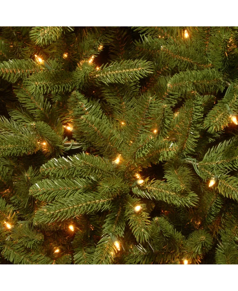 National Tree 7.5' "Feel Real" Grande Fir Medium Hinged Tree with 750 Clear Lights