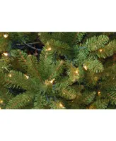 National Tree 6.5' Kingswood Fir Hinged Pencil Tree with 250 Clear Lights