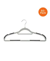 Honey Can Do 50-Pack Slim Plastic Hangers with Anti-Slip Rubber Grips