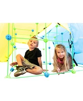 Funphix Supersized Glow in The Dark Fort Building Set, 154 Pieces