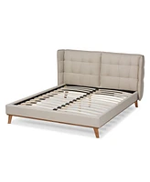 Gretchen Modern and Contemporary Queen Platform Wingback Bed