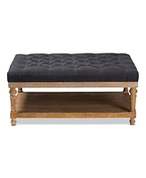 Lindsey Modern and Rustic Cocktail Ottoman- Turned Off Per Lawsuit Patent Infringement