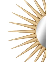 CosmoLiving by Cosmopolitan Gold Glam Metal Wall Mirror, 42 x 42