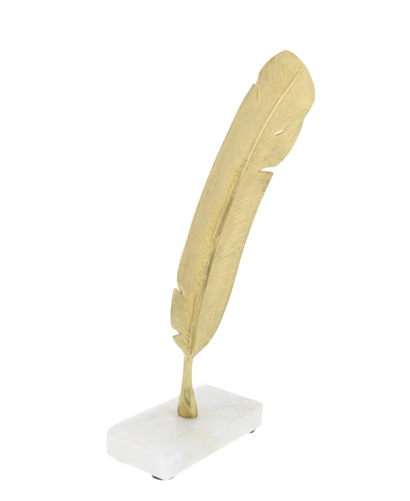 CosmoLiving by Cosmopolitan Gold Aluminum Sculpture, Birds 12" x 6" x 2" - Gold