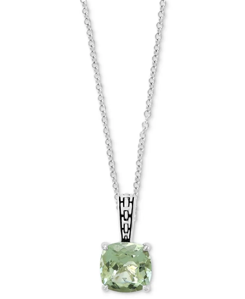 Effy Green Quartz 18" Pendant Necklace (3-3/4 ct. t.w.) in Sterling Silver