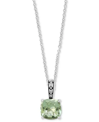 Effy Green Quartz 18" Pendant Necklace (3-3/4 ct. t.w.) in Sterling Silver