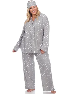Women's Plus Pajama Set, 3 Piece