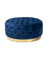 Sasha Glam and Luxe Round Cocktail Ottoman