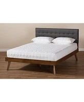 Closeout Devan Mid-Century Modern Full Platform Bed