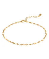 Women's Gold-Tone Beaded Chain Anklet