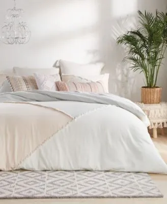 Peri Colorblock Fringe Bedding Collection