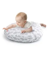 The Peanutshell Nursing Pillow for Breastfeeding, Gray and White Elephant